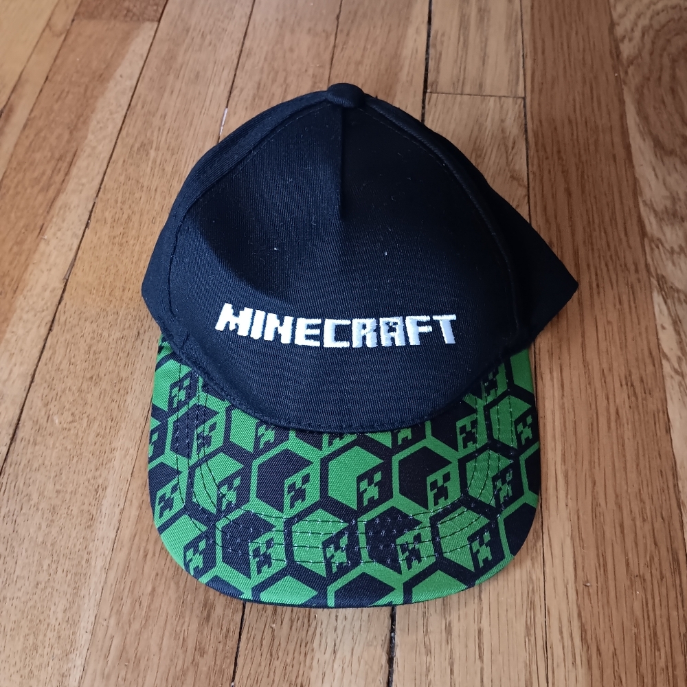 Kids Minecraft Black and Green Baseball Cap